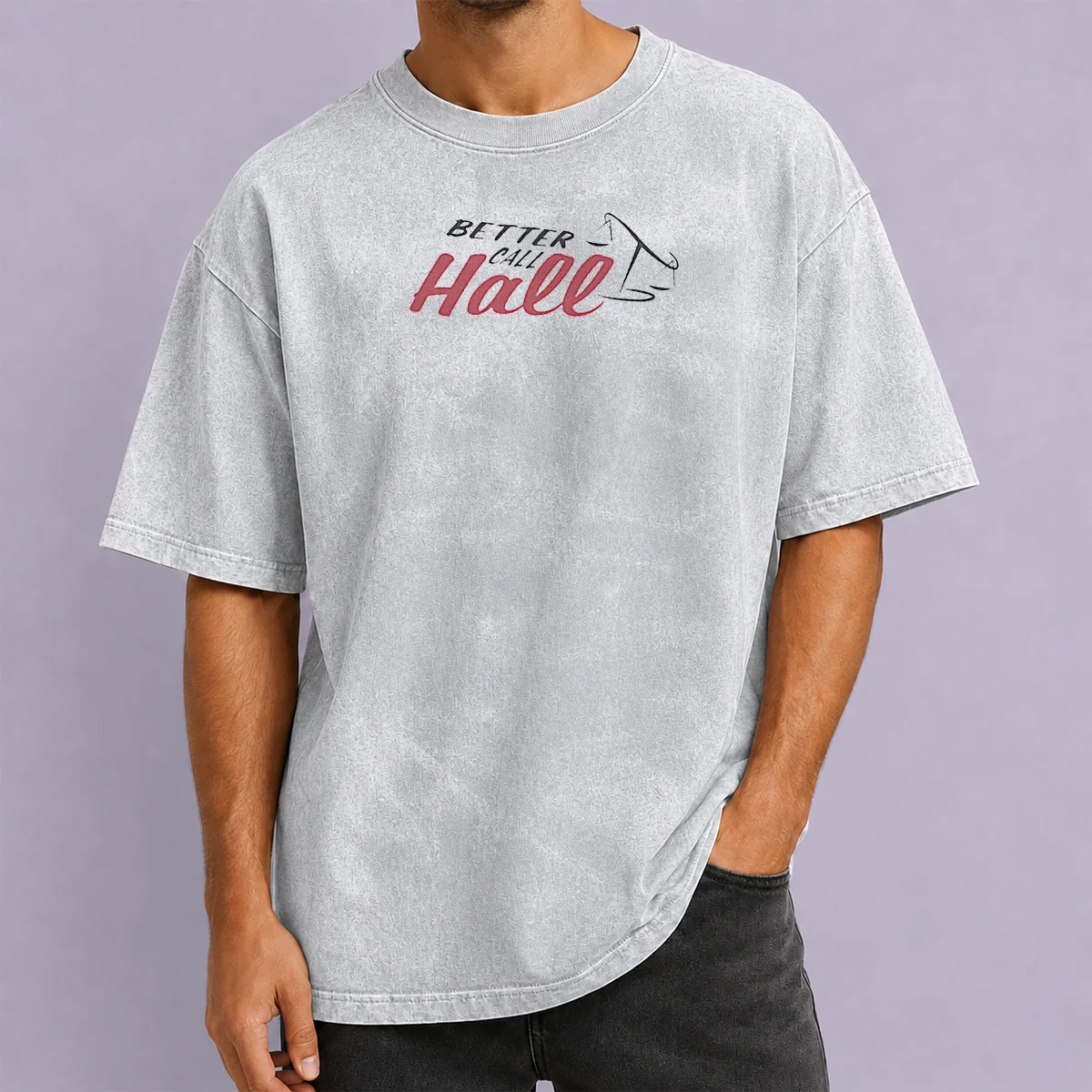 Pretty NCAA Mens Basketball New Mexico Jake Hall Better Call Hall Washed T Shirt in faded gray cotton fabric