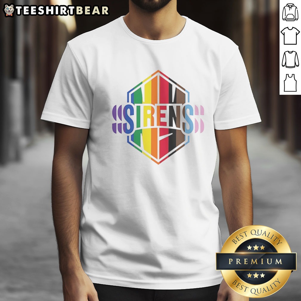 Pretty New York Sirens Pride LGBTQ Rainbow Flag Shirt on Classic Shirt Pretty New York Sirens Pride LGBTQ Rainbow Flag Shirt shown as a classic shirt preview