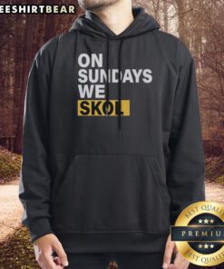 Pretty On Sundays We Skol Minnesota Vikings Football Hoodie in purple with team-inspired text design