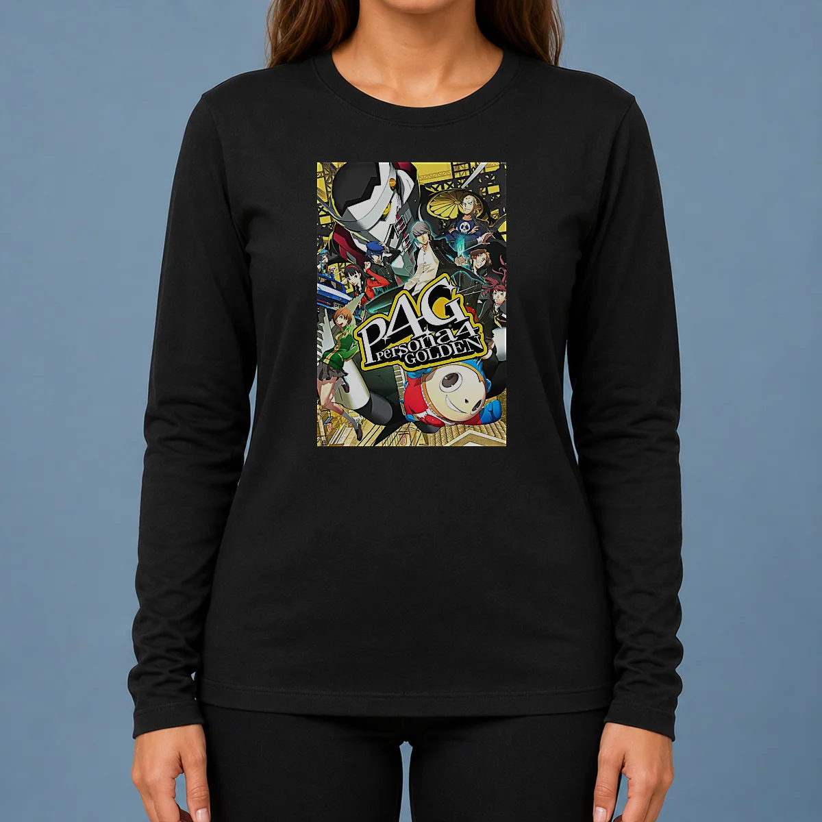 Pretty Persona 4 Golden Main Cast And Izanagi Character Long Sleeve Shirt