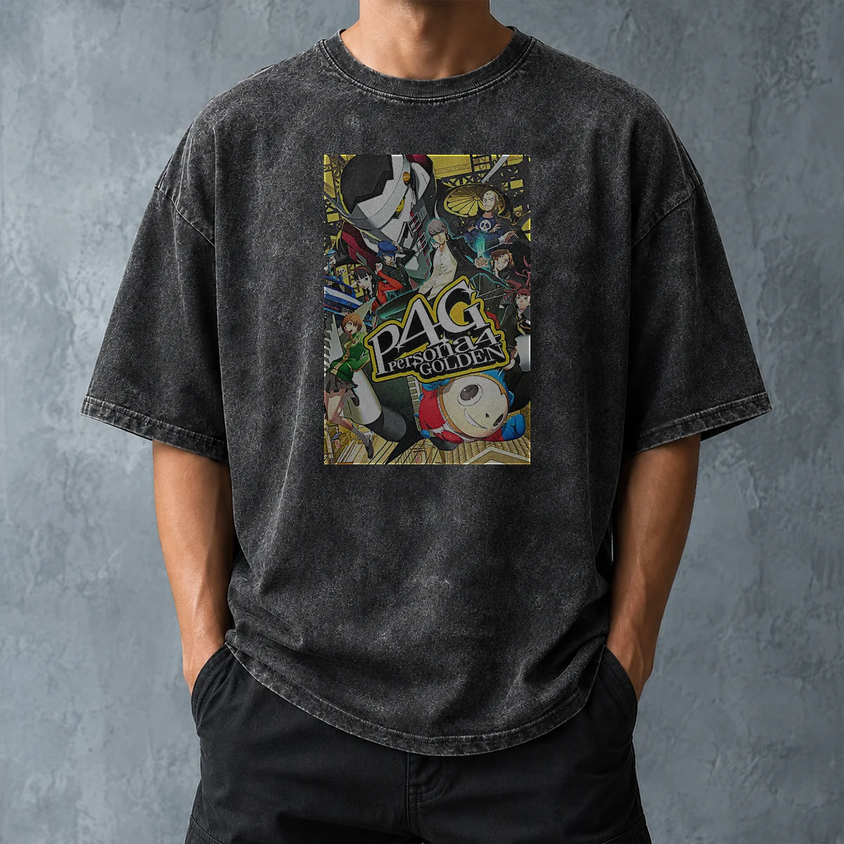 Pretty Persona 4 Golden Main Cast And Izanagi Character Washed T-Shirt