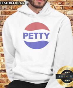 Pretty Petty Pepsi Logo Parody Hoodie in black with bold graphic print on front, comfortable pullover style
