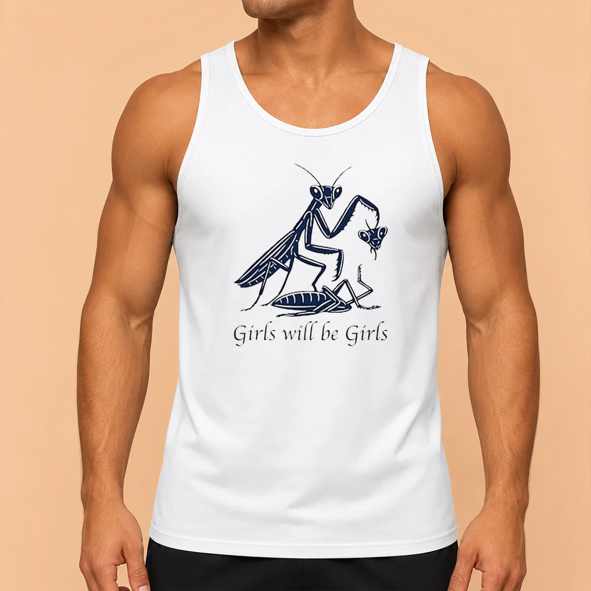 Pretty Praying Mantis Nature Science Biology Girls Will Be Girls Tank Top