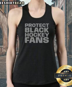 Pretty Protect Black Hockey Fans Tank Top