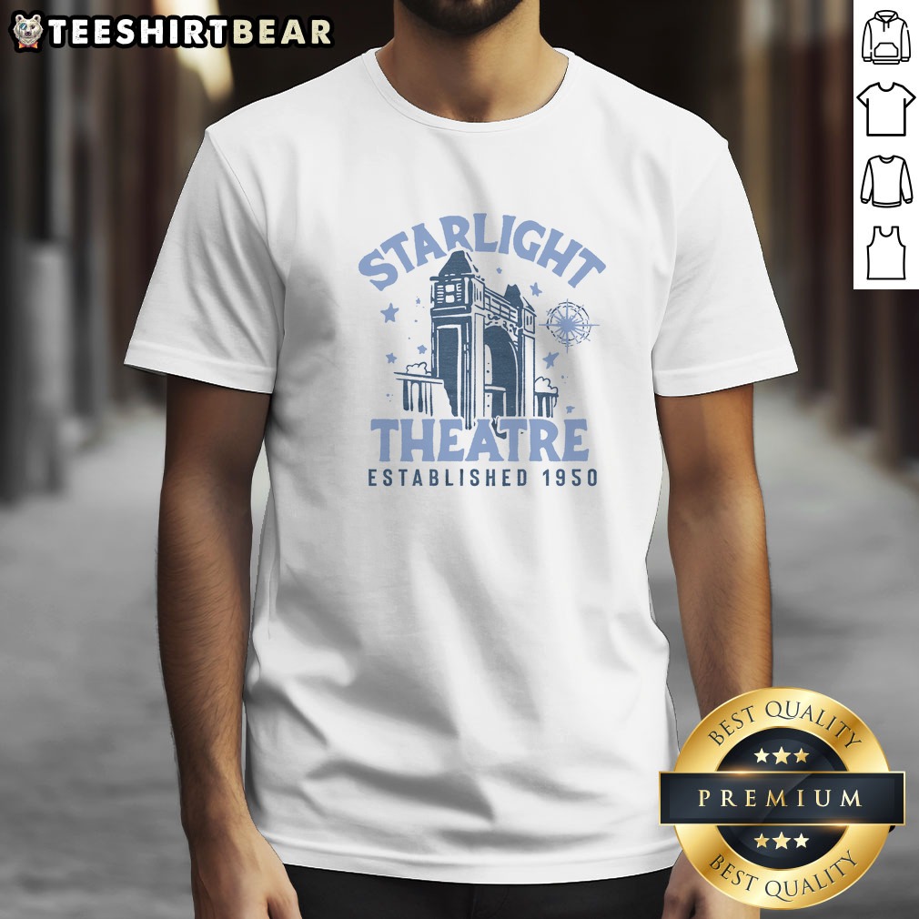 Pretty Starlight Theatre EST 1950 Vintage Blue Shirt on Classic Shirt Pretty Starlight Theatre EST 1950 Vintage Blue Shirt shown as a classic shirt preview