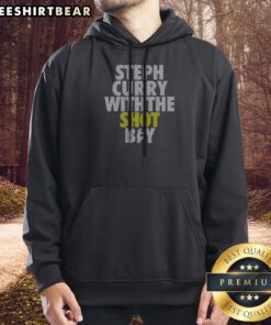 Pretty Steph Curry With The Shot Boy Hoodie in black, featuring bold graphic print on front and cozy pullover style