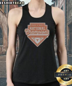 Pretty Texas Longhorns Back 2 Back National Champion NCAA Softball 20 26 Official Tank top featuring a vibrant design.