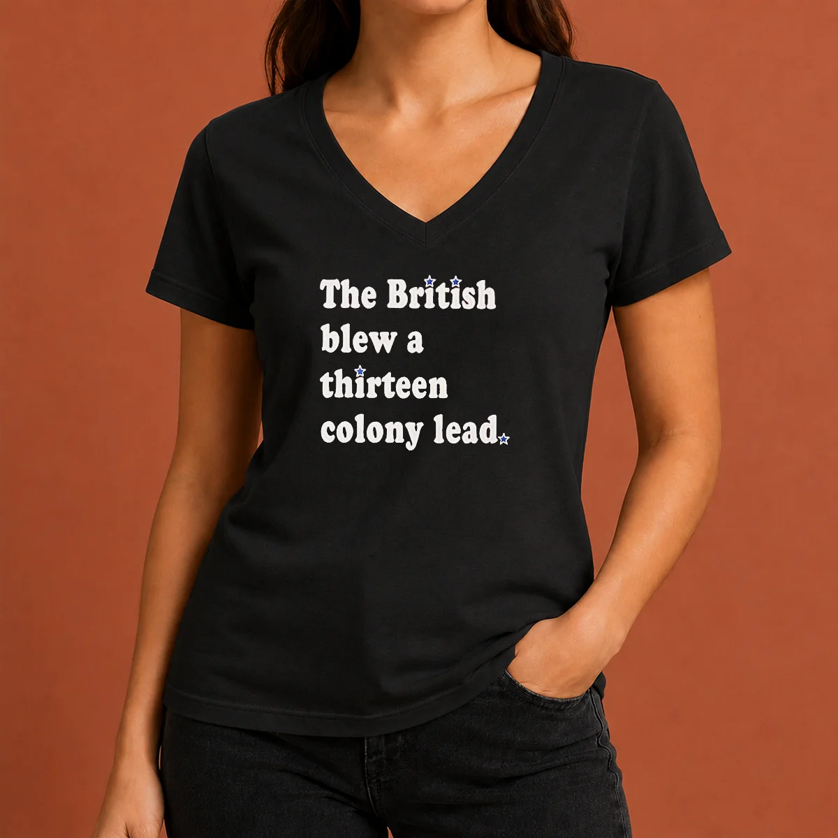 Pretty The British Blew A Thirteen V-Neck Shirt Pretty The British Blew A Thirteen V-Neck Shirt