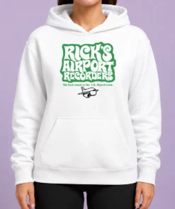 Pretty Tom Petty Rick'S Airport Recorders The Best Round Hoodie in dark gray with front pocket and drawstring hood