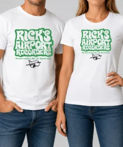 Pretty Tom Petty Rick'S Airport Recorders The Best Round t shirt in black, classic crew neck cotton tee