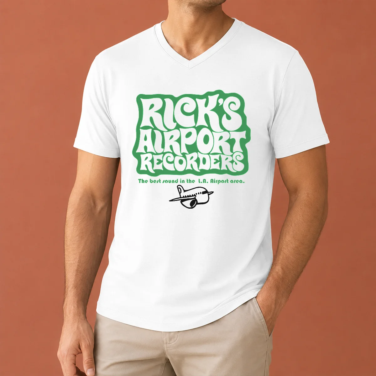 Pretty Tom Petty Rick'S Airport Recorders V-Neck Shirt Pretty Tom Petty Rick'S Airport Recorders V-Neck Shirt