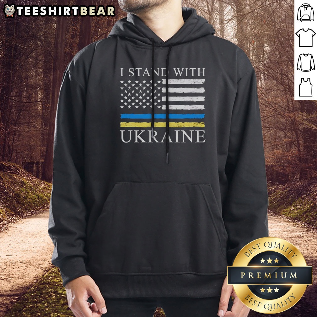 Pretty United States America USA Stand Ukraine Shirt on Hoodie Pretty United States America USA Stand Ukraine Shirt shown as a hoodie preview