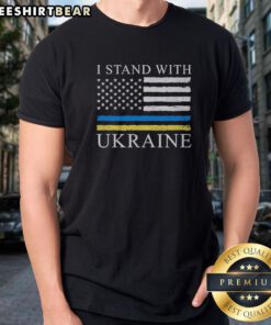 Pretty United States America USA I Stand With Ukraine Shirt displayed in a vibrant color scheme.