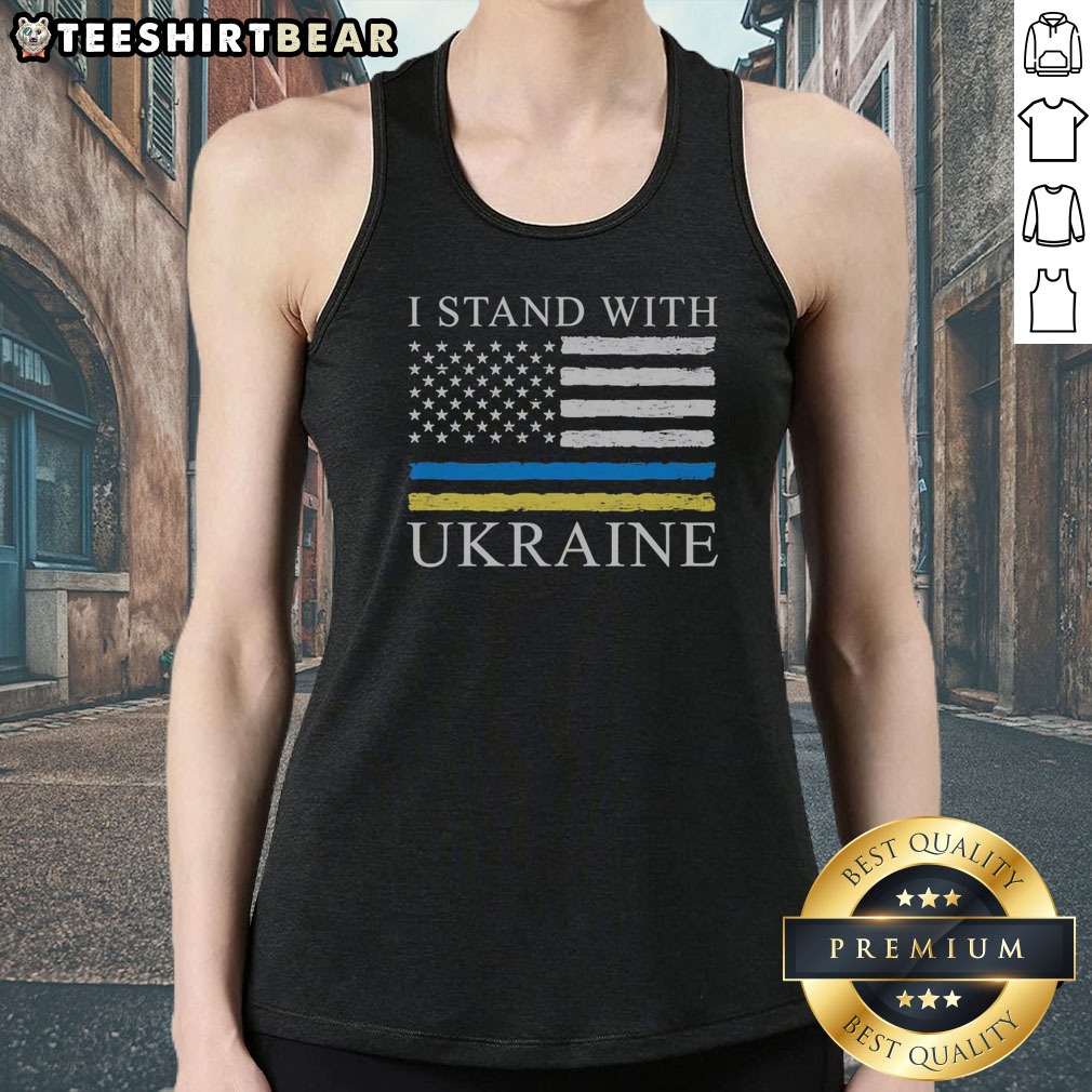 Pretty United States America USA Stand Ukraine Shirt on Tank Top Pretty United States America USA Stand Ukraine Shirt shown as a tank top preview