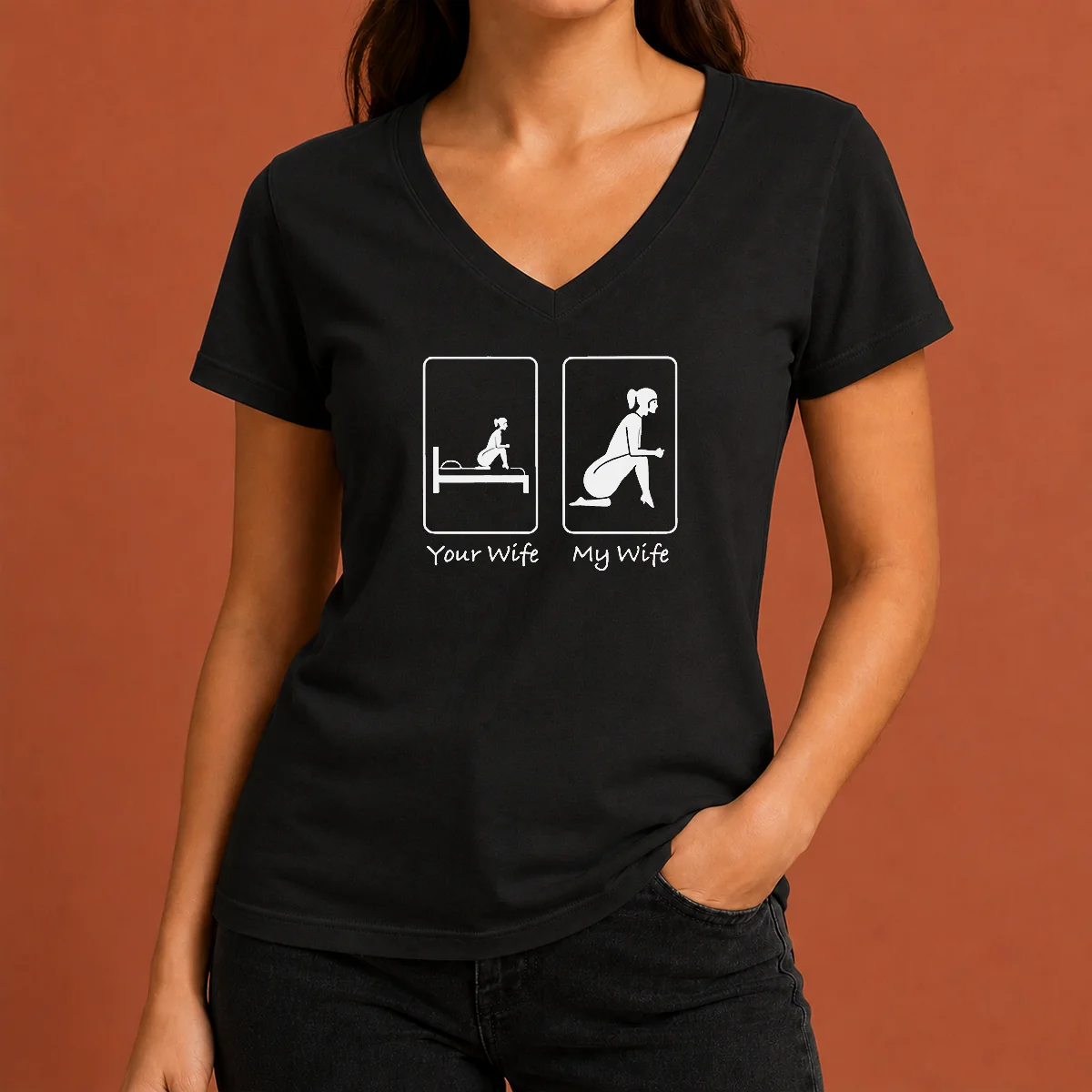 Pretty Your Wife My Wife Funny V-Neck Shirt Pretty Your Wife My Wife Funny V-Neck Shirt