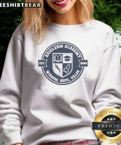 Top Arielehm Academy Est 2026 Wisdom Hope Valor Sweatshirt in a cozy setting