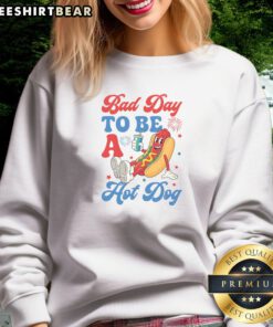 Top Bad Day To Be A Hot Dog Funny 4th Of July Summer Sweatshirt in vibrant colors for summer festivities