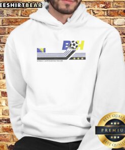 Top Bosnia And Herzegovina National Team Bh Flag International Soccer Hoodie featuring vibrant national colors.