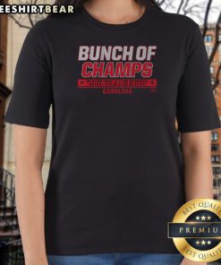 Top Carolina Hockey Bunch Of Champs Ladies Shirt featuring bold text and hockey graphic on a comfortable women's tee