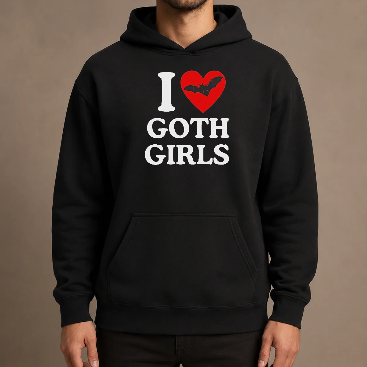 Top I Love Goth Girls Hoodie