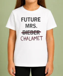 Top Kylie Jenner Future Mrs Chalamet Kids T-Shirt