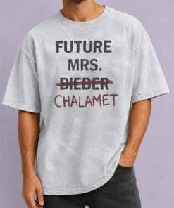 Top Kylie Jenner Future Mrs Chalamet Washed T-Shirt