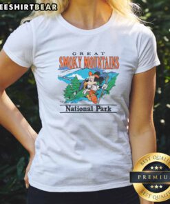 Top Mickey Mouse Great Smoky Mountains National Park Ladies Shirt featuring a vibrant graphic design