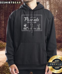 Top Peanuts Golf Club Good Grief Since 1950 Snoopy Charlie Brown Lucy Hoodie in charcoal gray with front graphic