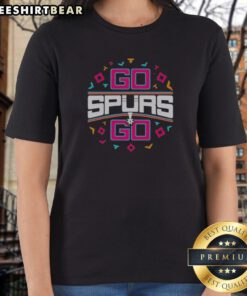 Top San Antonio Spurs NBA Go Spurs Go Ladies Shirt showcasing team spirit and comfort.
