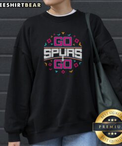 Top San Antonio Spurs NBA Go Spurs Go Sweatshirt featuring team colors and logo
