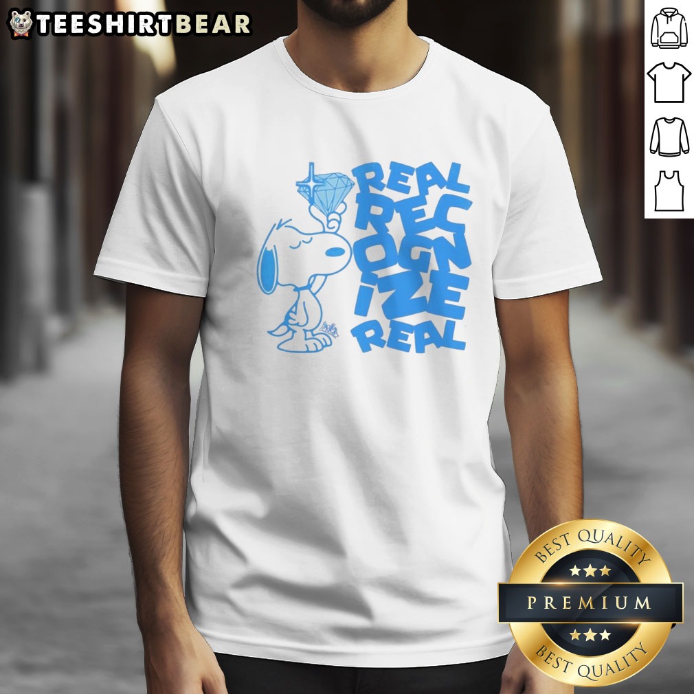 Top Snoopy Peanuts Real Recognize Real Real Shirt on Classic Shirt Top Snoopy Peanuts Real Recognize Real Real Shirt shown as a classic shirt preview