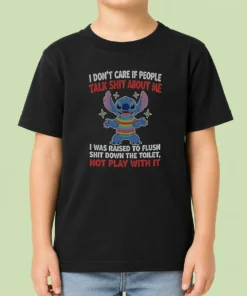 Top Stitch I Don'T Care If People Talk Shit About Me Kids T-Shirt