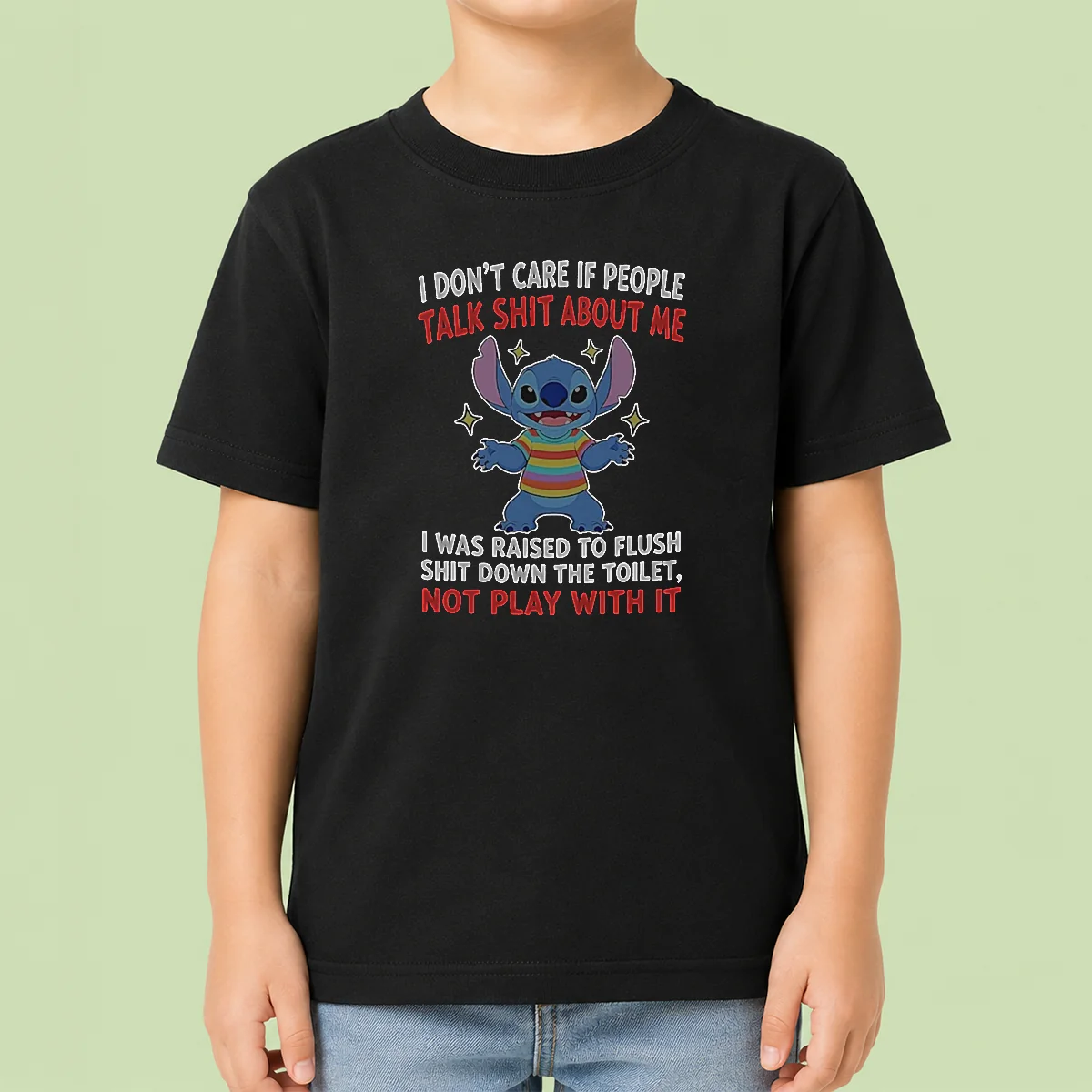 Top Stitch I Don'T Care If People Talk Shit About Me Kids T-Shirt