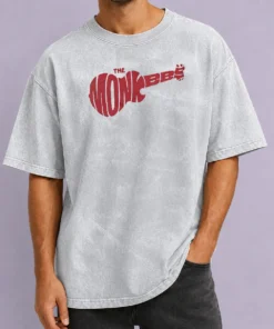 Top The Monkees Guitar Logo Washed T-Shirt