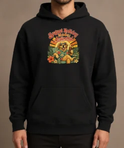 Awesome August Holiday Vintage Dog Chillout Hoodie