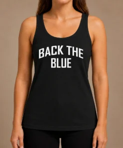 Awesome Back The Blue Police Officer Support Tank Top