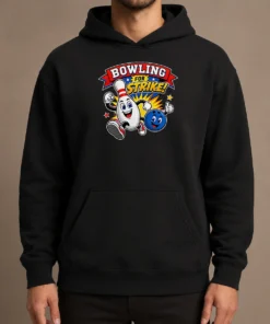 Awesome Bowling For Strike Cheerful Mascot Hoodie
