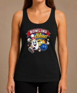 Awesome Bowling For Strike Cheerful Mascot Tank Top
