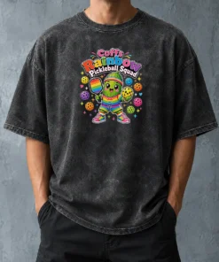 Awesome Coffs Rainbow Pickleball Squad Kawaii Washed T-Shirt