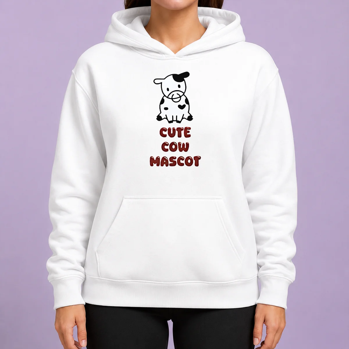 Awesome Cute Cow Mascot Hoodie