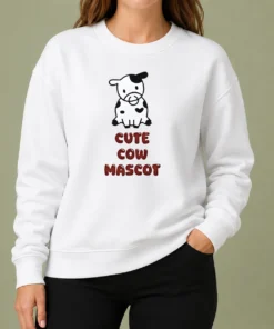 Awesome Cute Cow Mascot Sweater