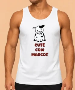 Awesome Cute Cow Mascot Tank Top