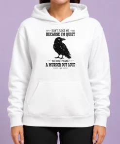 Awesome Funny Sarcastic Quiet Raven Introvert Dark Humor Geek Hoodie