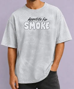 Awesome Good Appetite For Smoke washed t shirt in a soft, faded style with a comfortable fit