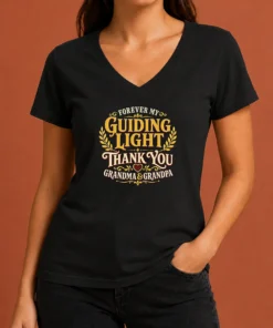 Awesome Grandparents Day Gratitude Typography For Family Love V-Neck Shirt