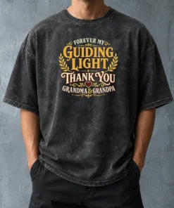 Awesome Grandparents Day Gratitude Typography For Family Love Washed T-Shirt