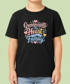Awesome Grandparents Day Heart Of Our Family Watercolor Kids T-Shirt