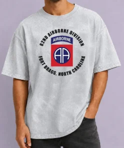 Awesome Hot 82nd Airborne Division Fort Bragg Military Washed T-Shirt