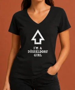 Awesome I'M A Dusseldorf Girl AOP V-Neck Shirt
