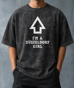 Awesome I'M A Dusseldorf Girl AOP Washed T-Shirt